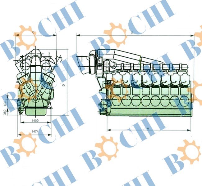 Sketch of High Speed Engine
