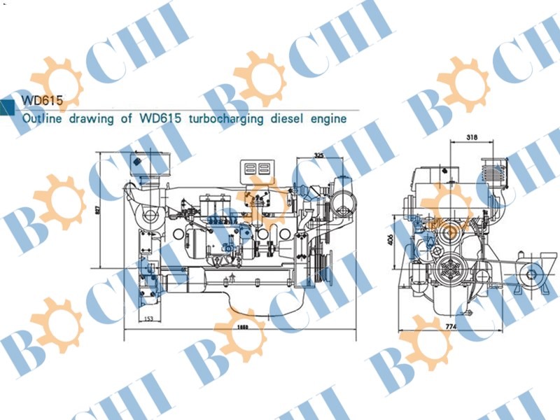 6 cylinder new diesel engine
