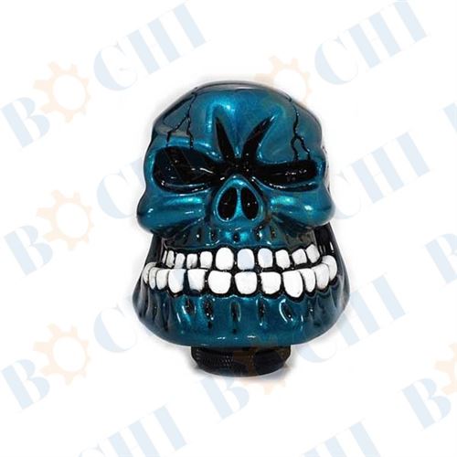 Dark Blue Car Universal Skull Knob