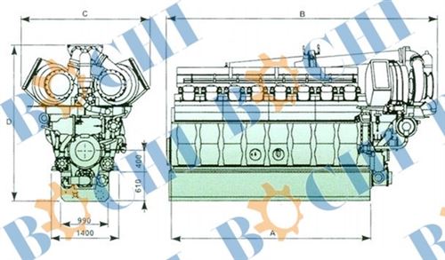 Medium Speed Powerful Marine Diesel Generator