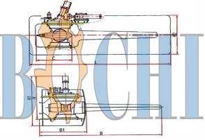 Type F Retractable Fin Stabilizer Drawing