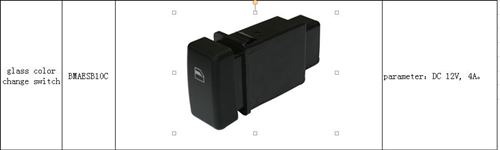 Glass corlor change switch for Geely