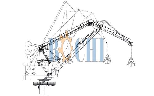 Four-bar Linkage Jib Floating Crane