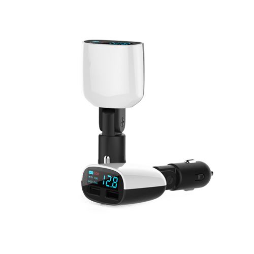 USB Car Charger with LED display voltage 2.4S 3.4A