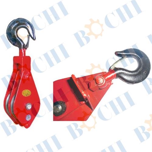 Double Wheels Hook Pulley Block