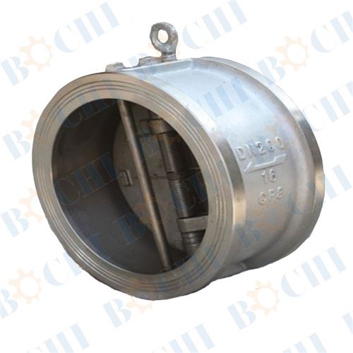 Wrap type double disc check valve