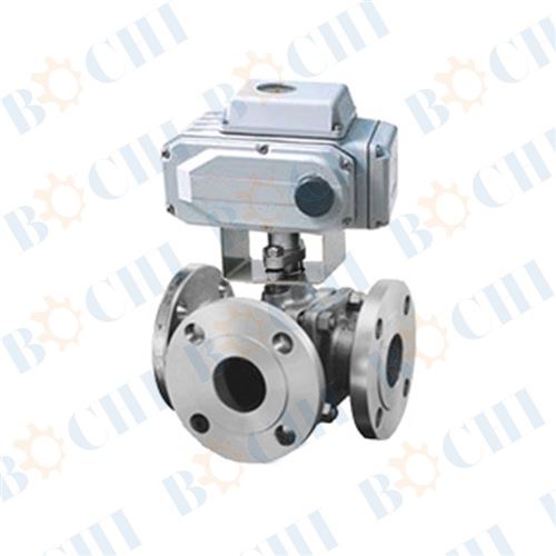 electric flanged tee ball valve