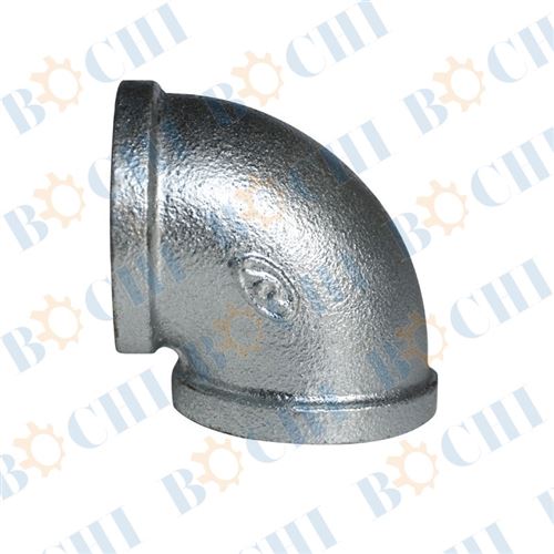 Malleable cast iron 90°galvanized elbow